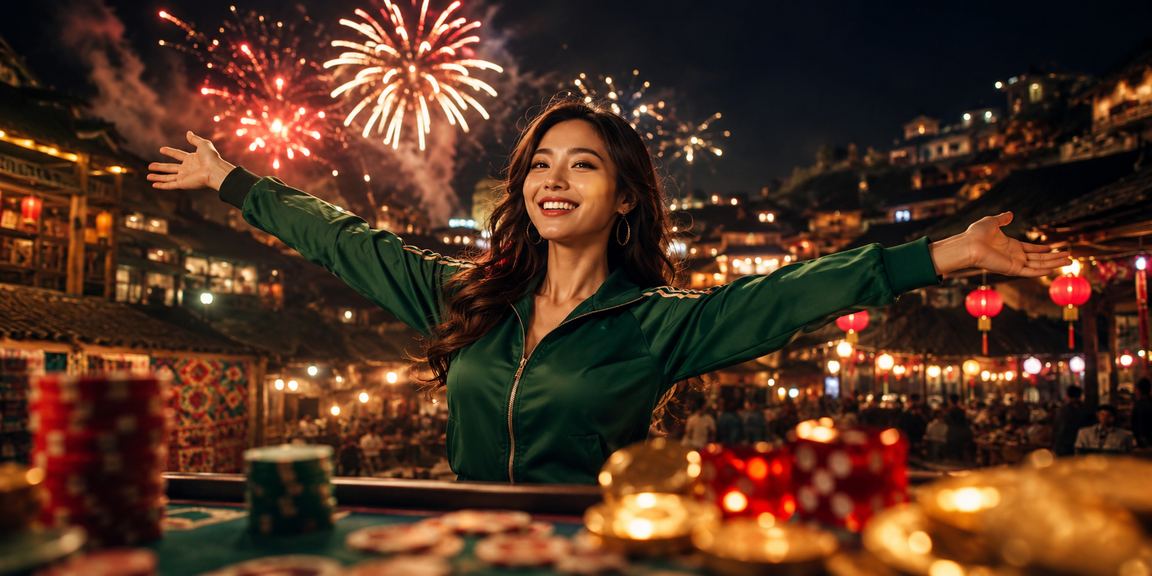 Không gian lễ hội tại Sapa với đèn lồng và người dân tham gia trò chơi giải trí truyền thống địa phương